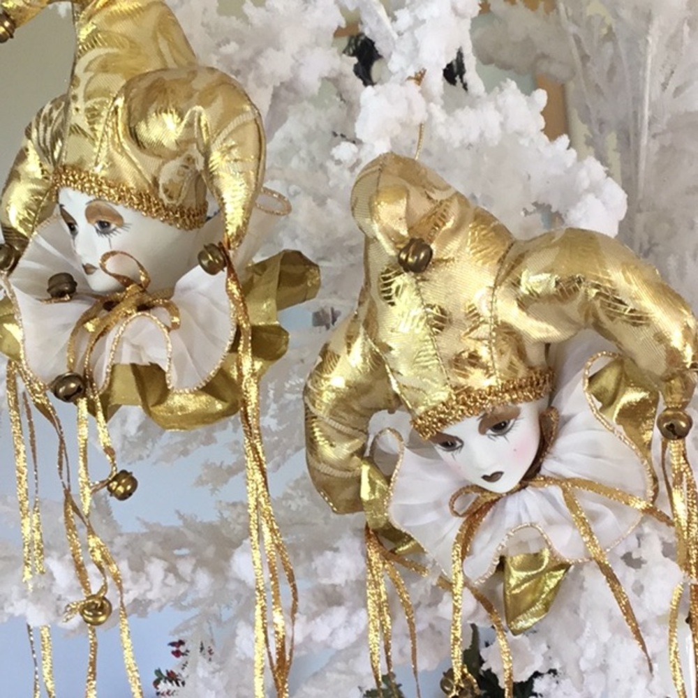 6 Harlequin doll heads π - Picture 2 of 2